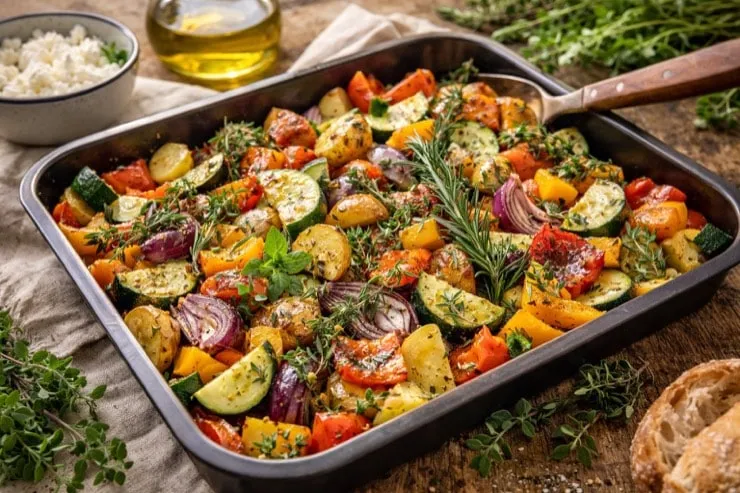 Ovengroente met mediterrane kruiden